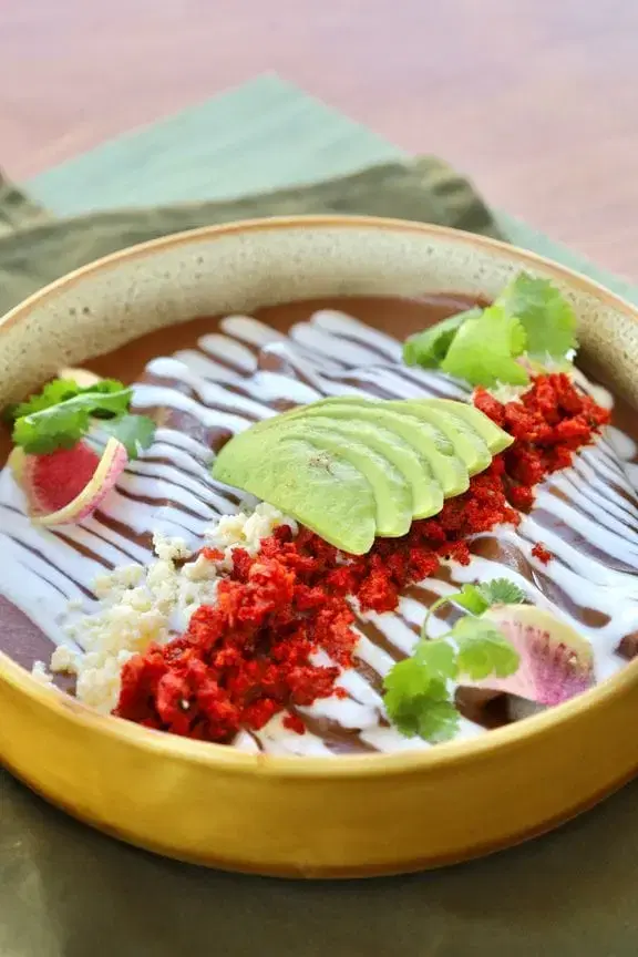 Homemade Enfrijoladas